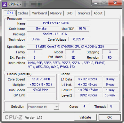 cpu z validation